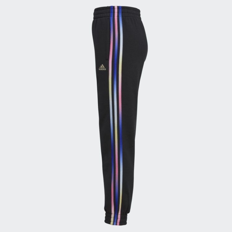 Calça Esportiva De Lã Com Listras Pretas Allover Da Adidas (tamanho Estendido)