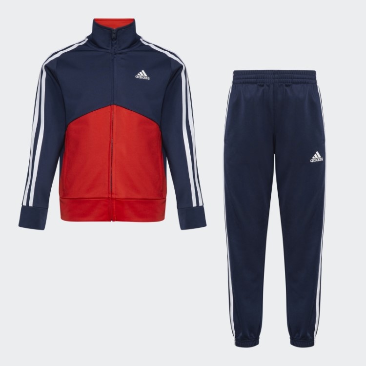 Conjunto De Trilha De Tricô Colorblock Adidas Athletic Navy