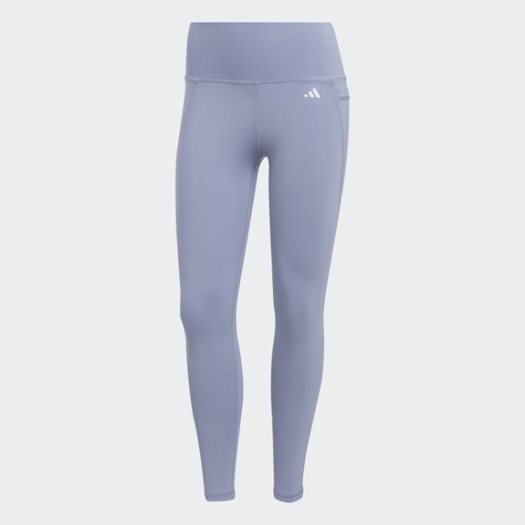 Legging Adidas Optime Stash Pocket Cintura Alta 7/8 Prata Violeta