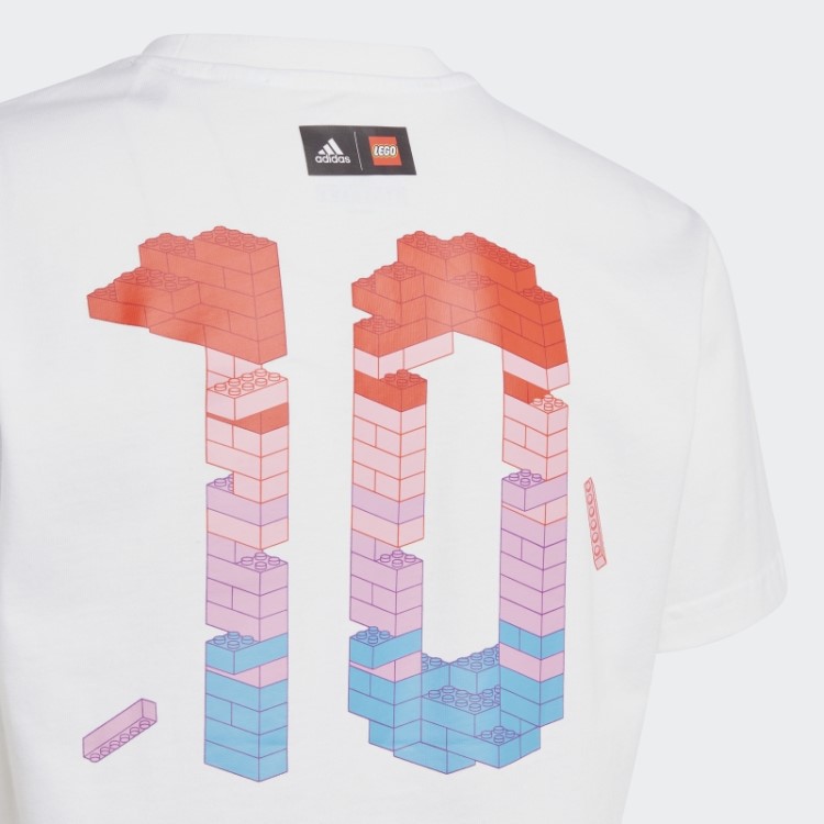 Adidas X Lego Soccer Número 10 Camiseta Estampada Branca Quente