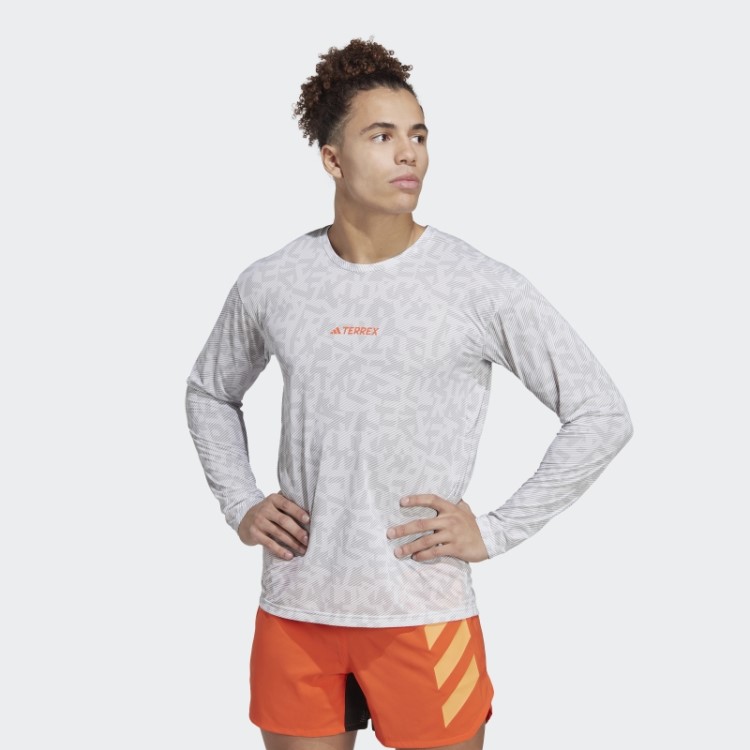 T-shirt De Manga Comprida Terrex Trail Running Adidas Branca