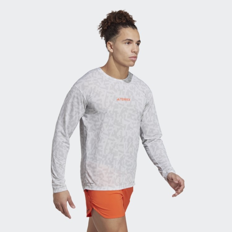 T-shirt De Manga Comprida Terrex Trail Running Adidas Branca