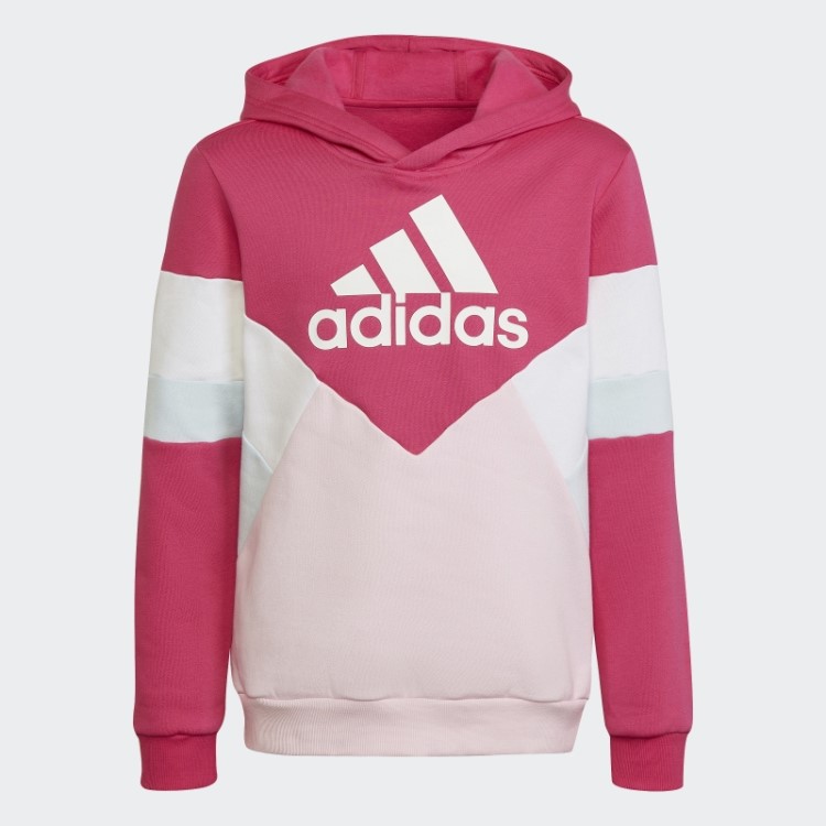 Moletom Com Capuz De Lã Colorblock Real Magenta Adidas