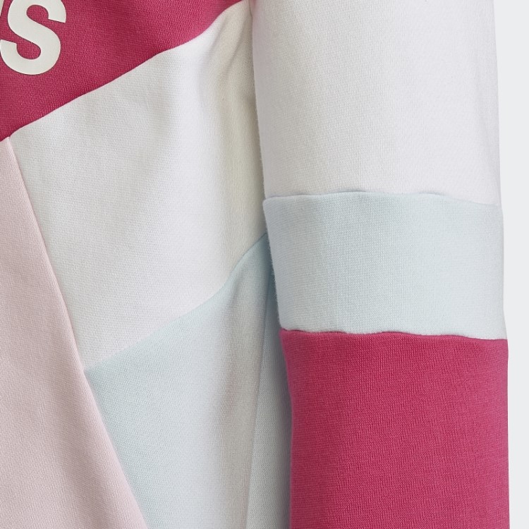 Moletom Com Capuz De Lã Colorblock Real Magenta Adidas