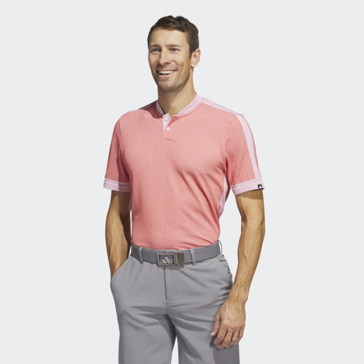 Adidas Ultimate365 Tour Texturizado Camisa Polo De Golfe Primeknit Vermelha