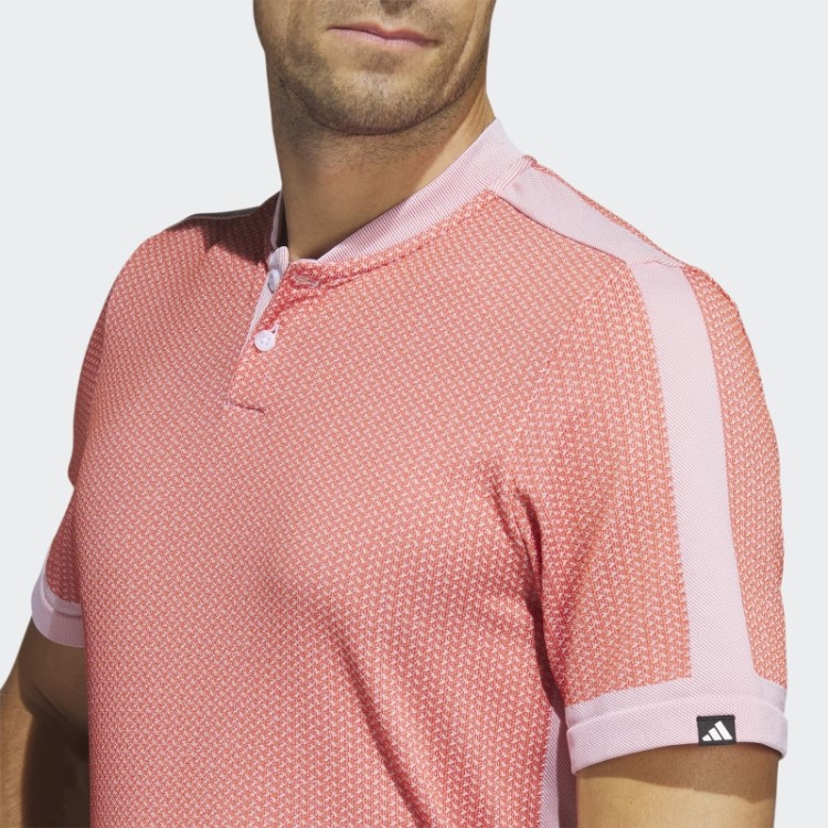 Adidas Ultimate365 Tour Texturizado Camisa Polo De Golfe Primeknit Vermelha