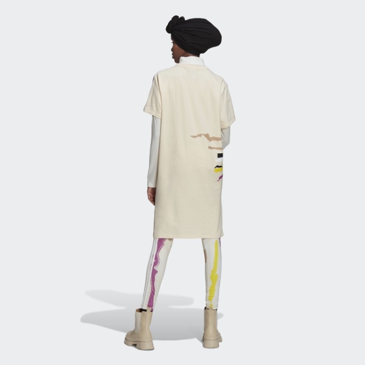 Vestido Ecru Matt Adidas Thebe Magugu