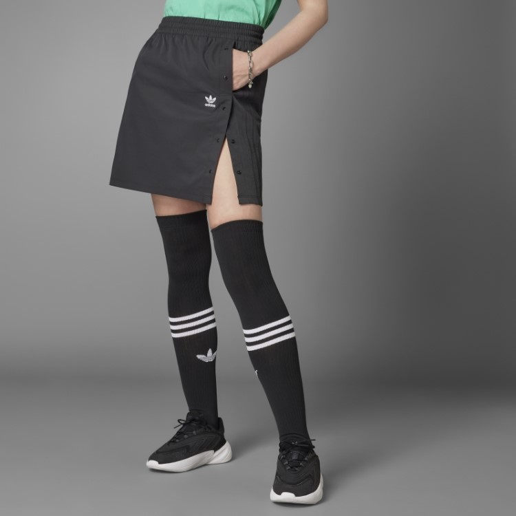 Saia Sempre Original Com Botão De Pressão Adidas Preta