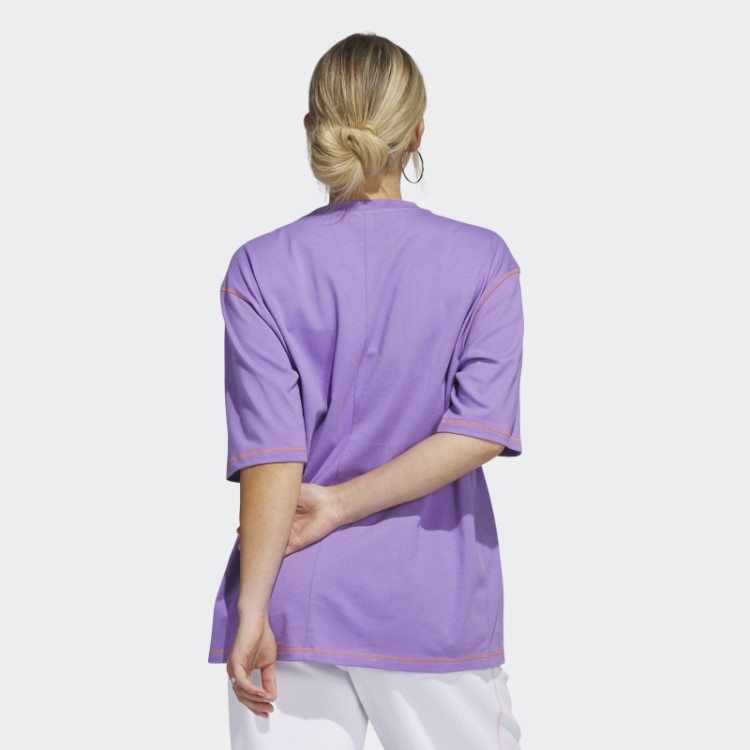 Camiseta Com Bolso Para Namorado Com Declaração Esportiva Violeta Adidas