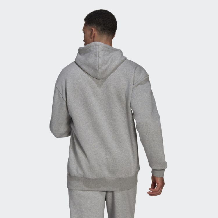 Essentials FeelVivid Moletom De Lã De Algodão Ombros Caídos Cinza Médio Adidas