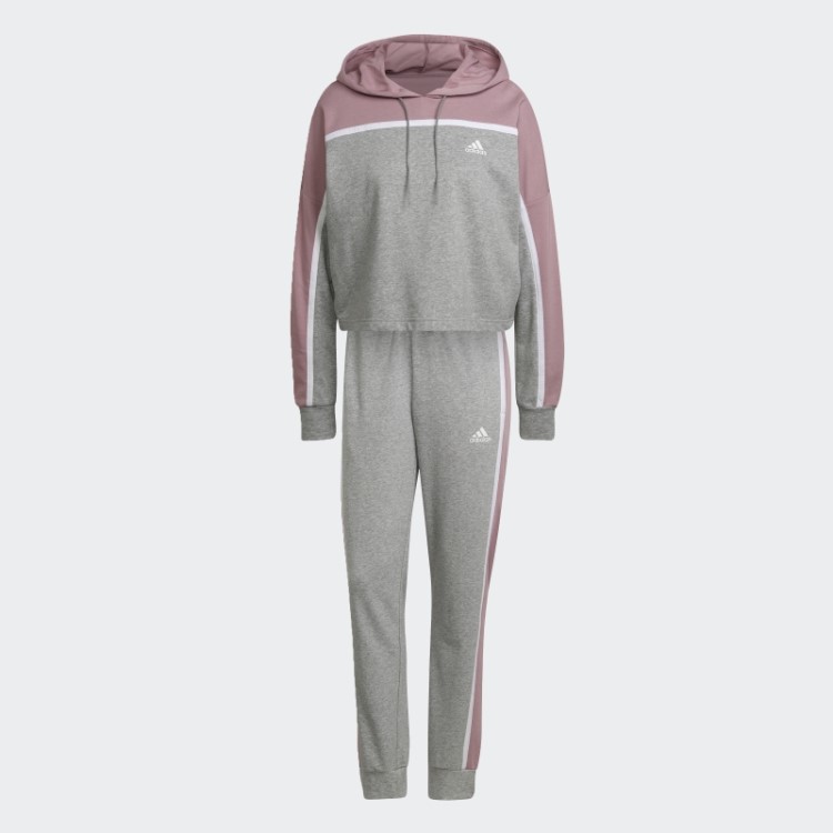 Adidas Sportswear Cinza Médio Agasalho Sutil Bloco Moda