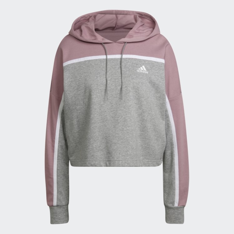Adidas Sportswear Cinza Médio Agasalho Sutil Bloco Moda