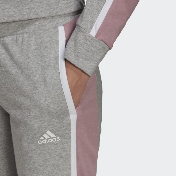 Adidas Sportswear Cinza Médio Agasalho Sutil Bloco Moda