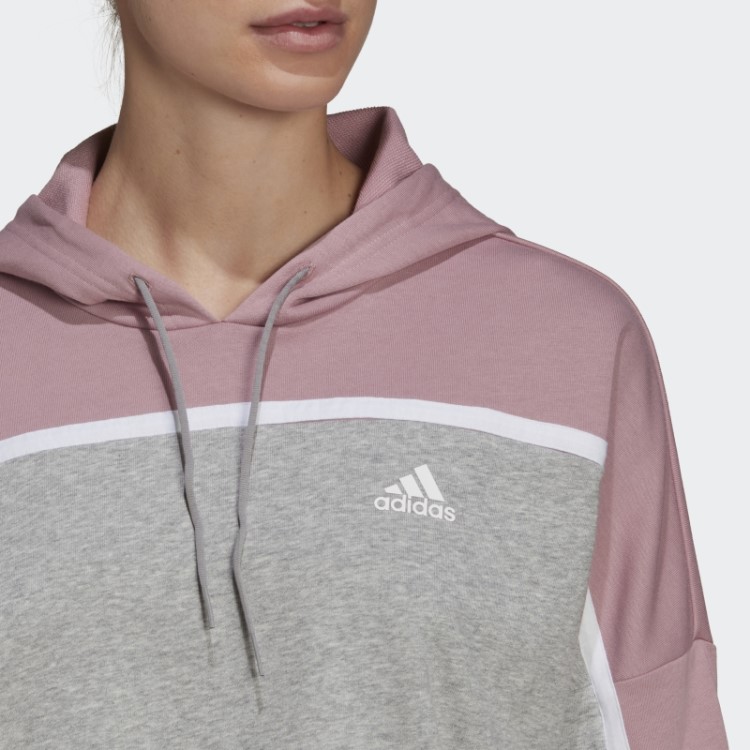 Adidas Sportswear Cinza Médio Agasalho Sutil Bloco Moda