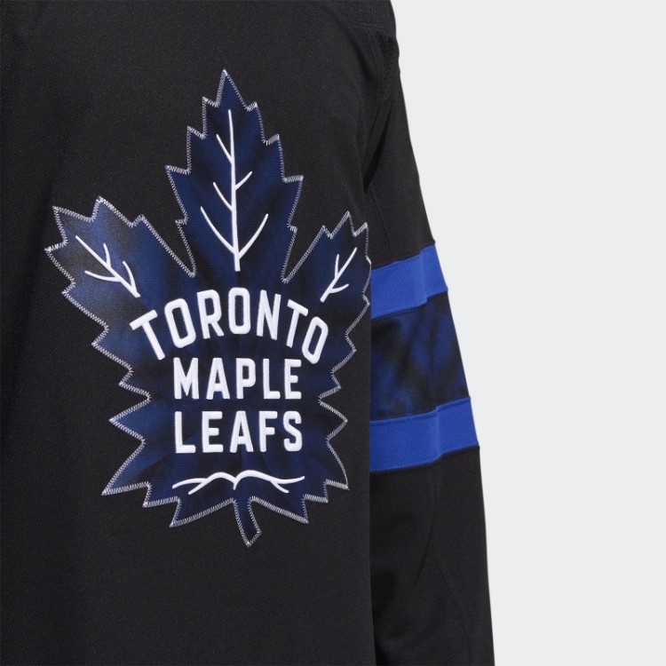 Preto Adidas Autêntico Reversível Toronto Maple Leafs X Draw House Camisa Alternativa Quente