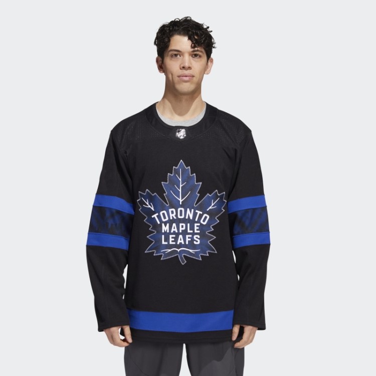 Preto Adidas Autêntico Reversível Toronto Maple Leafs X Draw House Camisa Alternativa Quente