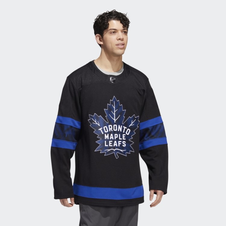 Preto Adidas Autêntico Reversível Toronto Maple Leafs X Draw House Camisa Alternativa Quente