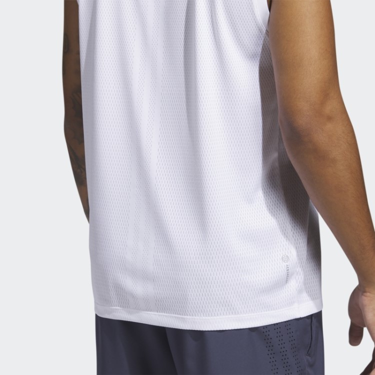 Regata Branca Adidas Hiit Projetada Para Treino