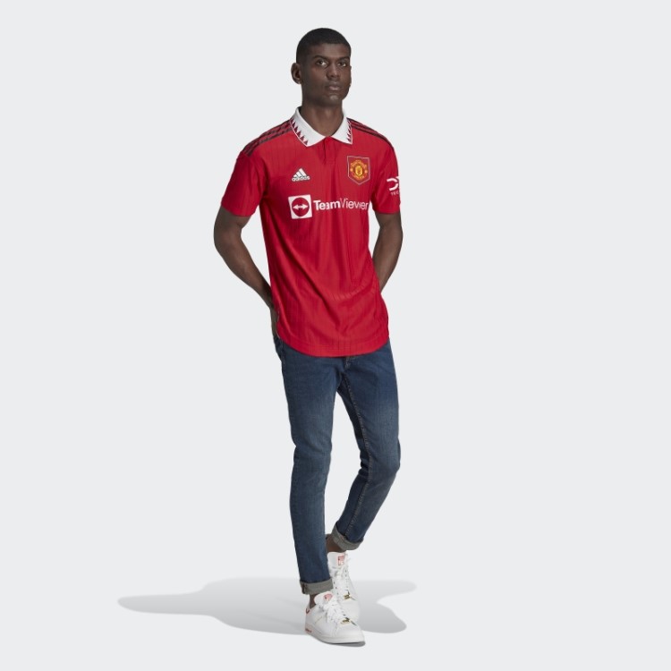 Real Red Manchester United 22/23 Home Autêntico Jersey Adidas