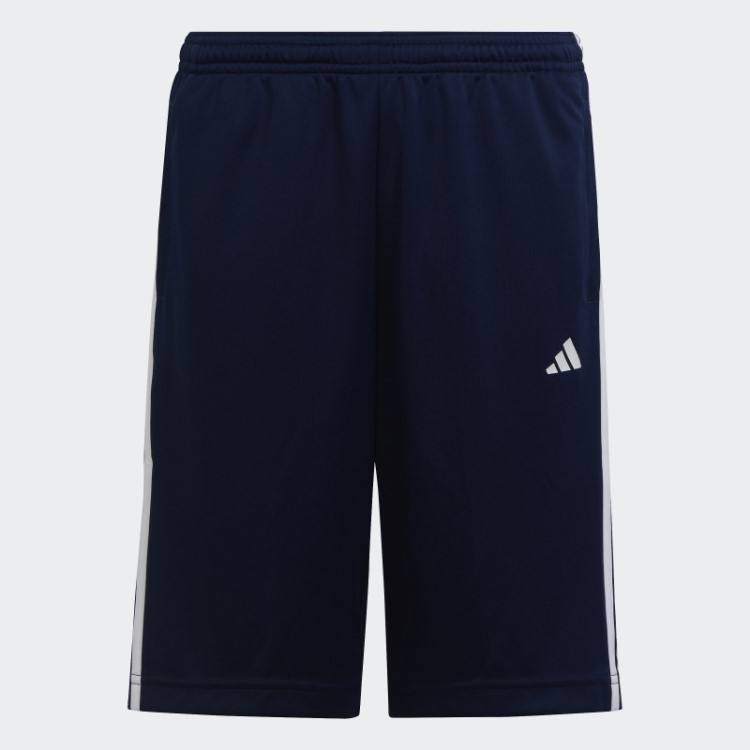 Short Adidas Train Essentials Aeroready 3 Listras Regular Fit Azul Escuro