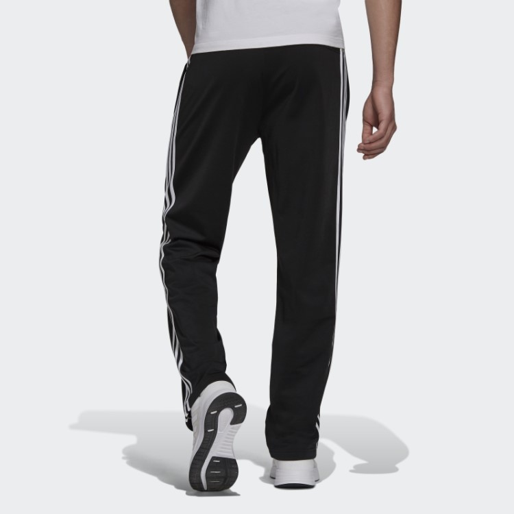 Calça Esportiva Adidas Primegreen Essentials Com Bainha Aberta E As Três Listras Brancas