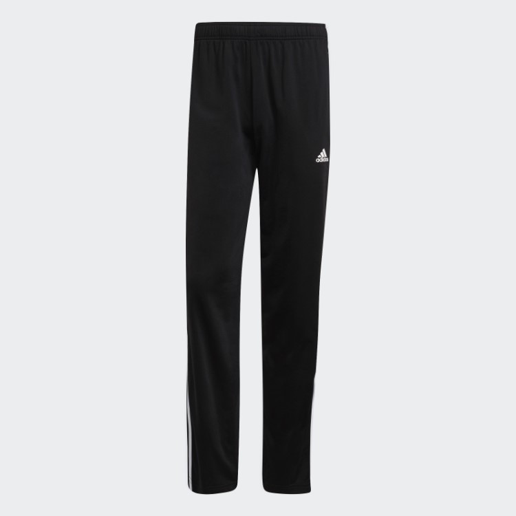 Calça Esportiva Adidas Primegreen Essentials Com Bainha Aberta E As Três Listras Brancas