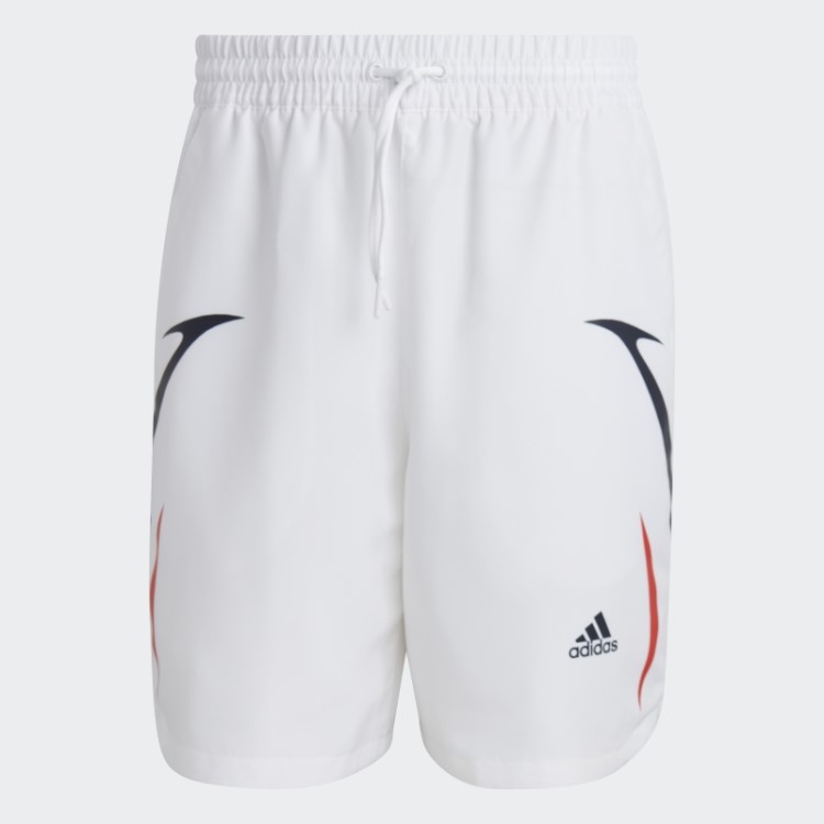 Calção Tecido Colorblock Branco Adidas