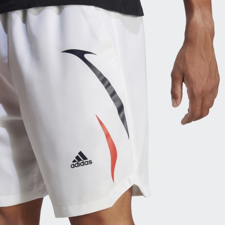 Calção Tecido Colorblock Branco Adidas