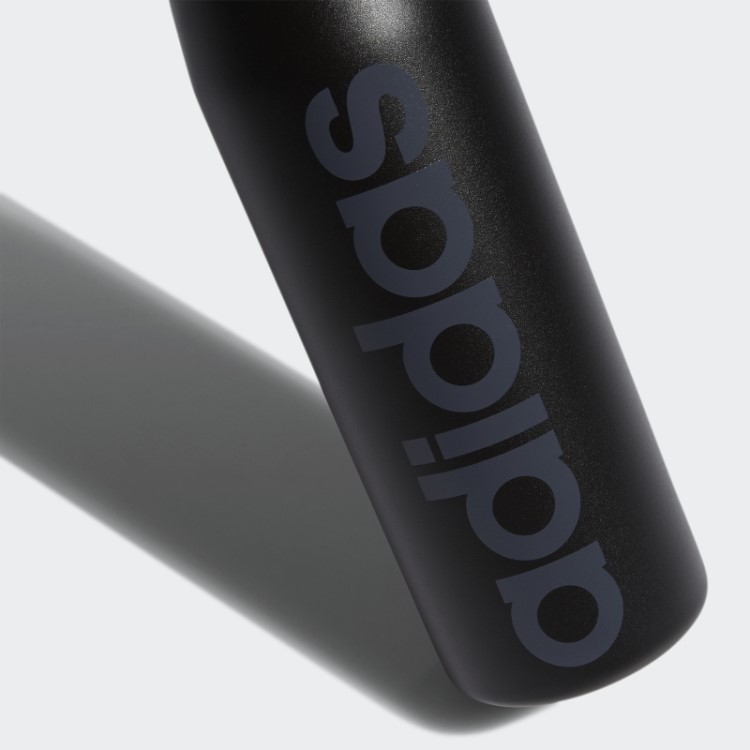 Garrafa De Metal Palha De Aço 600 Ml Adidas Preto