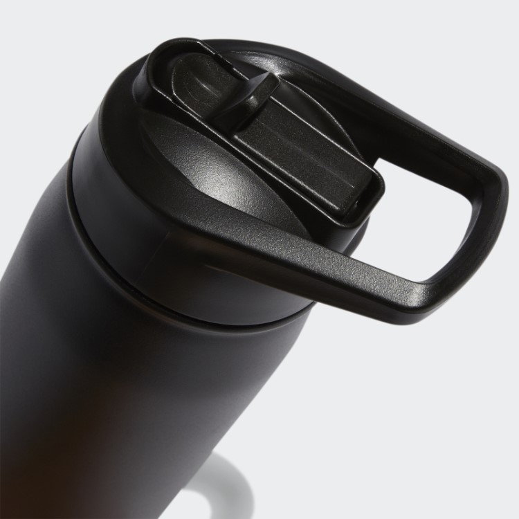 Garrafa De Metal Palha De Aço 600 Ml Adidas Preto