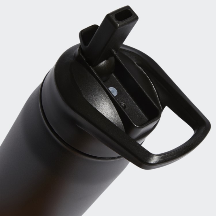 Garrafa De Metal Palha De Aço 600 Ml Adidas Preto