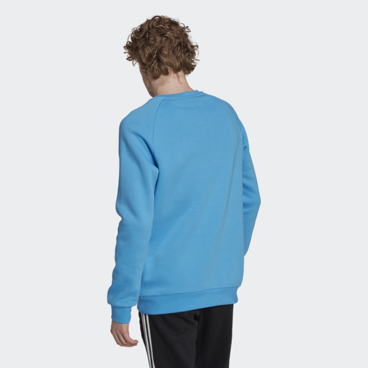 Moletom Gola Careca Adidas Blue Adicolor Essentials Trefoil