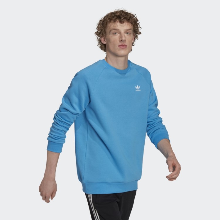 Moletom Gola Careca Adidas Blue Adicolor Essentials Trefoil