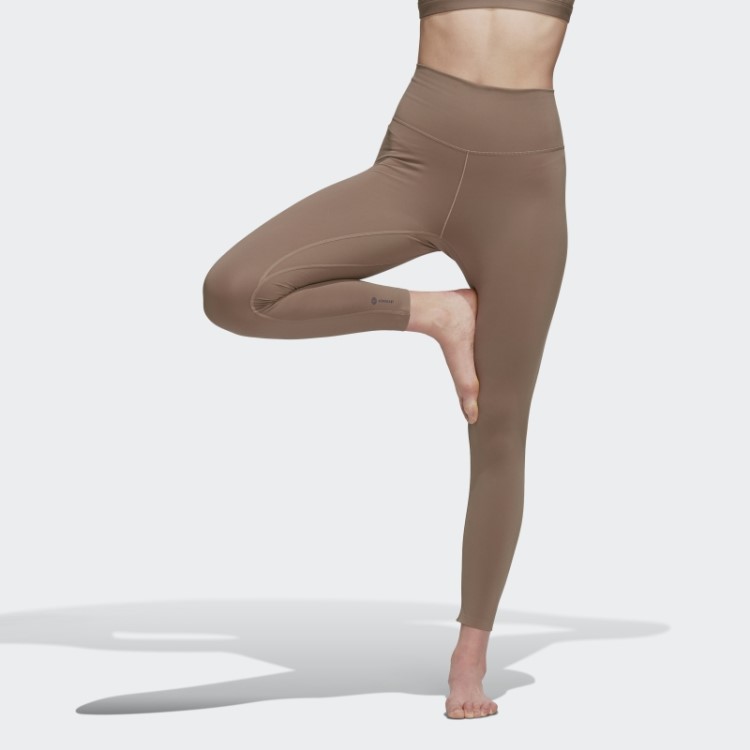 Leggings Fashion Marrom Giz Adidas Yoga Luxe Studio 7/8
