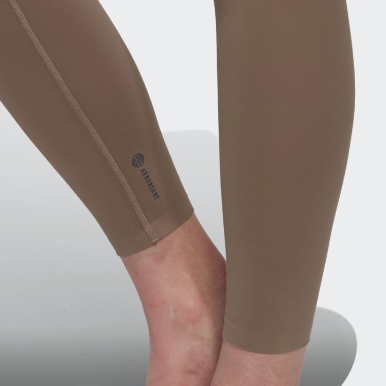 Leggings Fashion Marrom Giz Adidas Yoga Luxe Studio 7/8