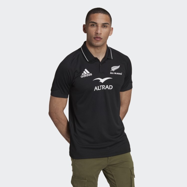 Camisa Polo Adidas Black All Black Rugby Home