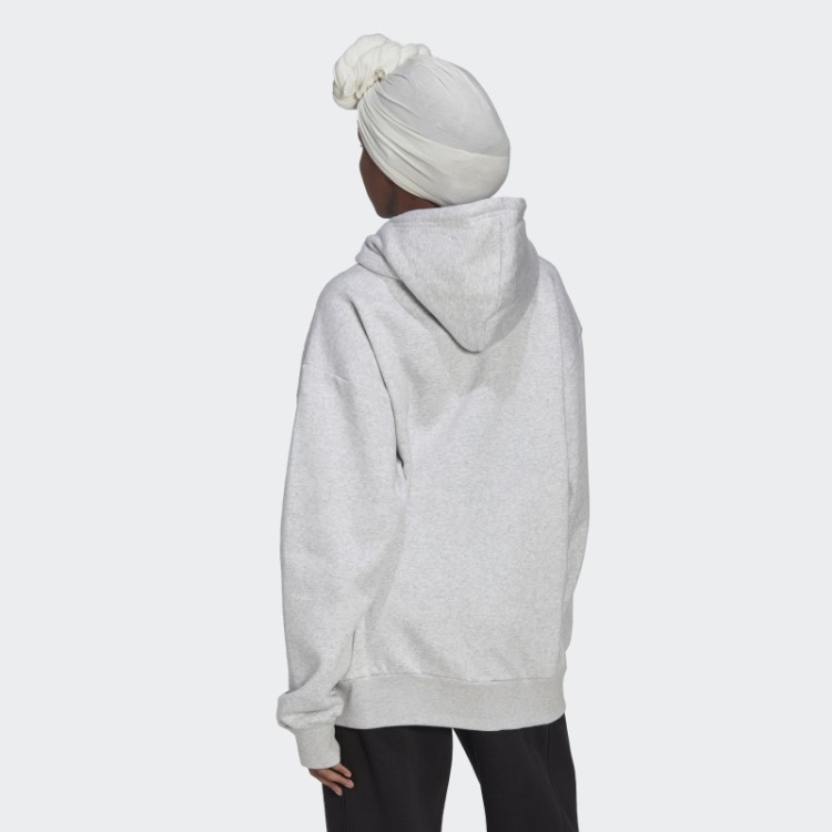 Adidas Moletom Cinza Claro Urze Studio Lounge Fleece Com Zíper