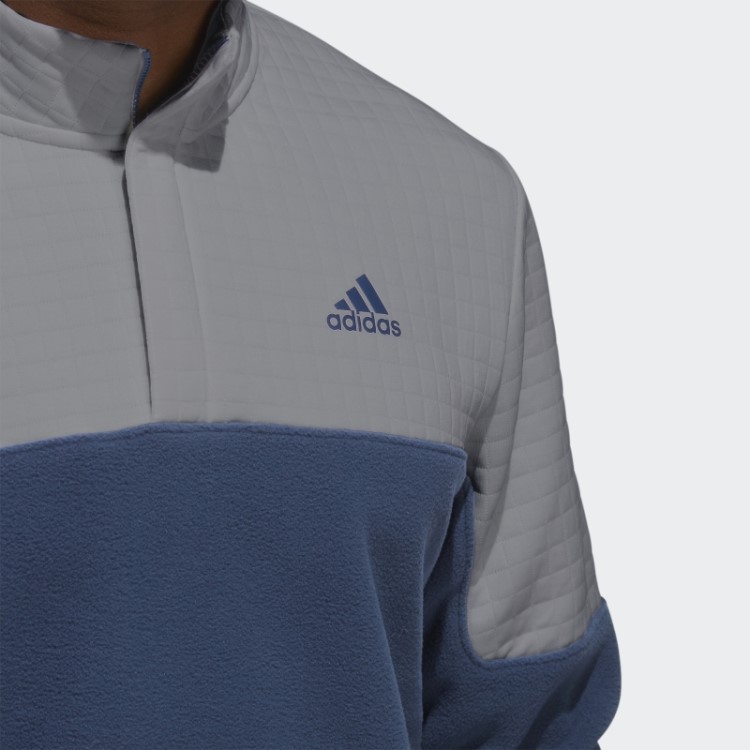 Pulôver Repelente De água Com Zíper 1/4 Cinza Adidas