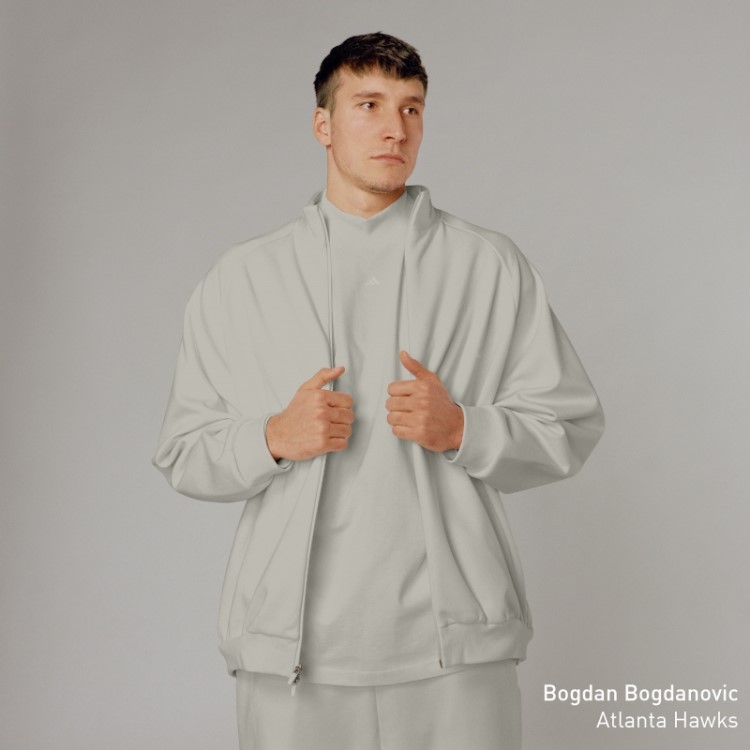 Adidas Jaqueta De Basquete Metal Cinza Quente