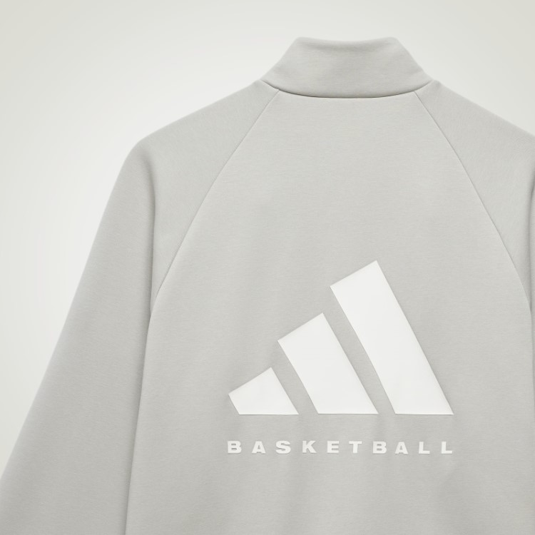Adidas Jaqueta De Basquete Metal Cinza Quente