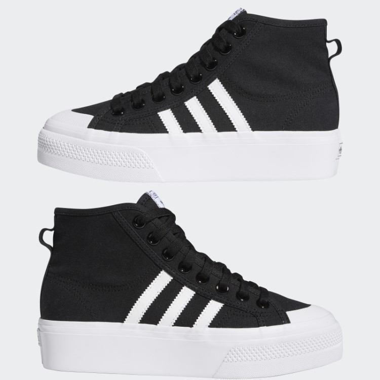 Adidas Nizza Plataforma Sapatos Médios Moda Branca
