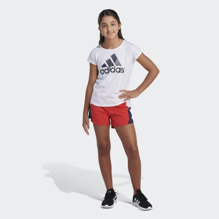 Bermuda Vermelha Adidas Colorblock