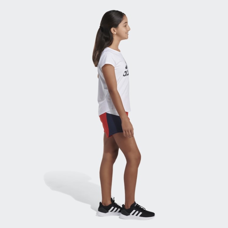 Bermuda Vermelha Adidas Colorblock