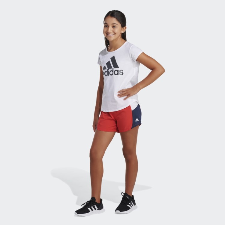 Bermuda Vermelha Adidas Colorblock