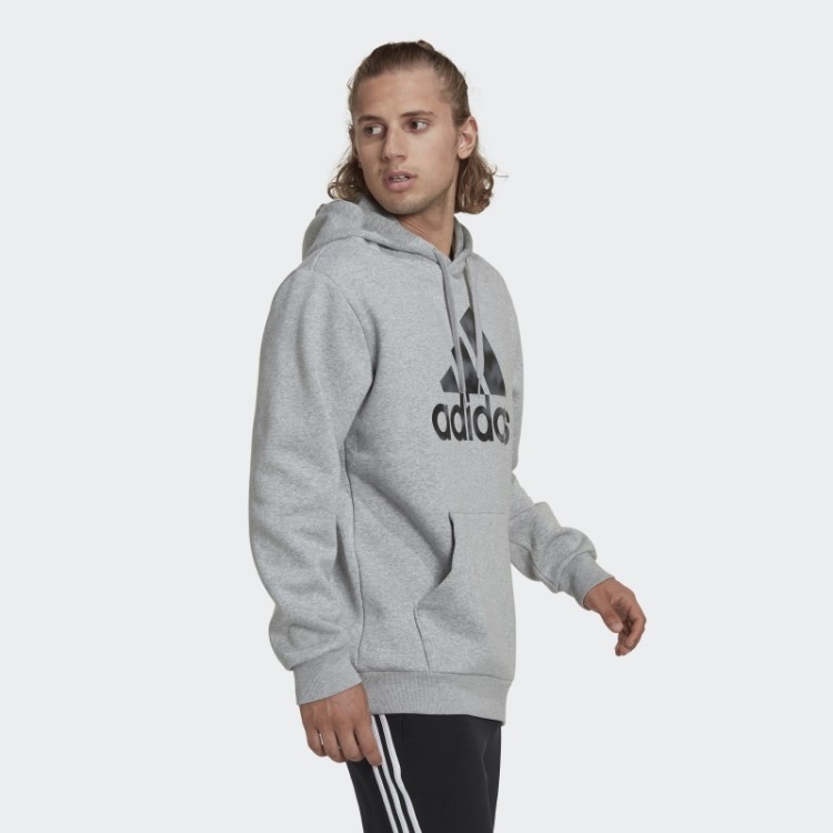 Moletom Com Capuz French Terry Com Estampa Camuflada Cinza Médio Adidas