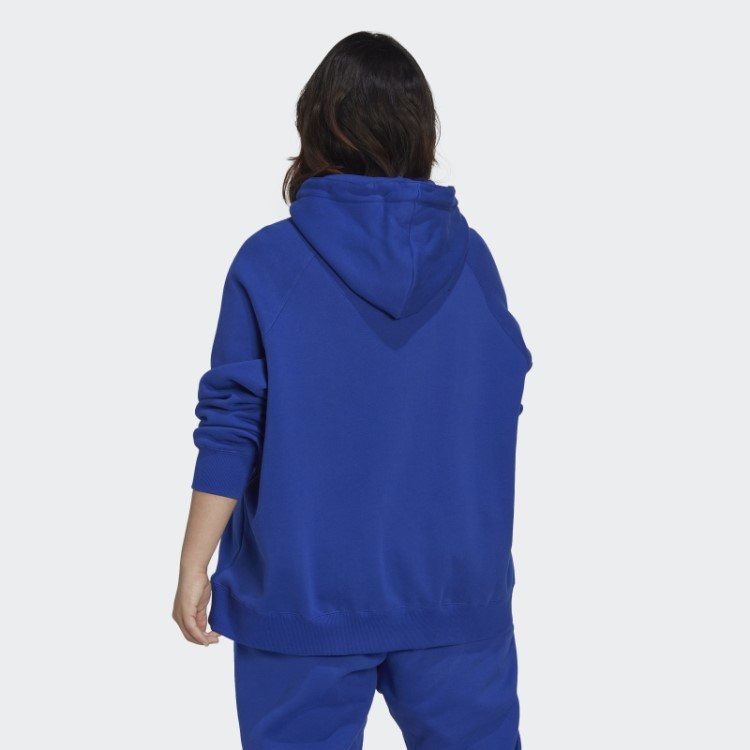 Moletom Com Capuz Oversized Adidas Azul (tamanho Grande)