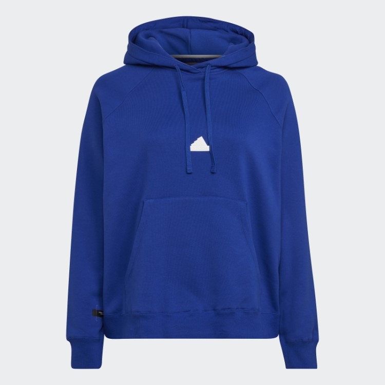 Moletom Com Capuz Oversized Adidas Azul (tamanho Grande)