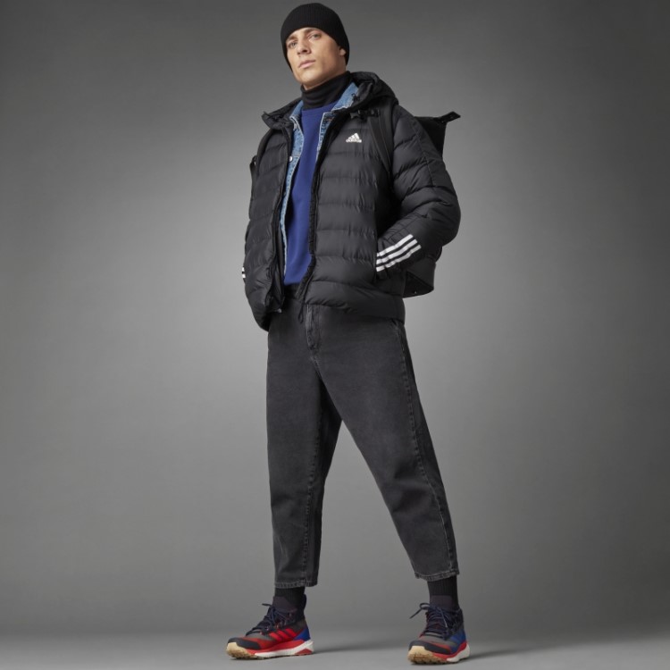 Itavic 3 Listras Jaqueta Com Capuz Peso Médio Adidas Preto