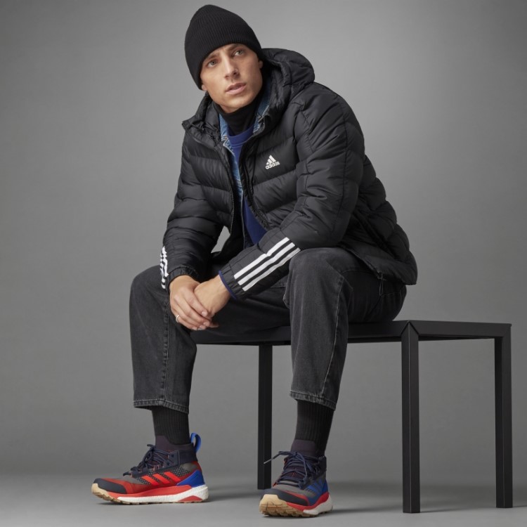 Itavic 3 Listras Jaqueta Com Capuz Peso Médio Adidas Preto