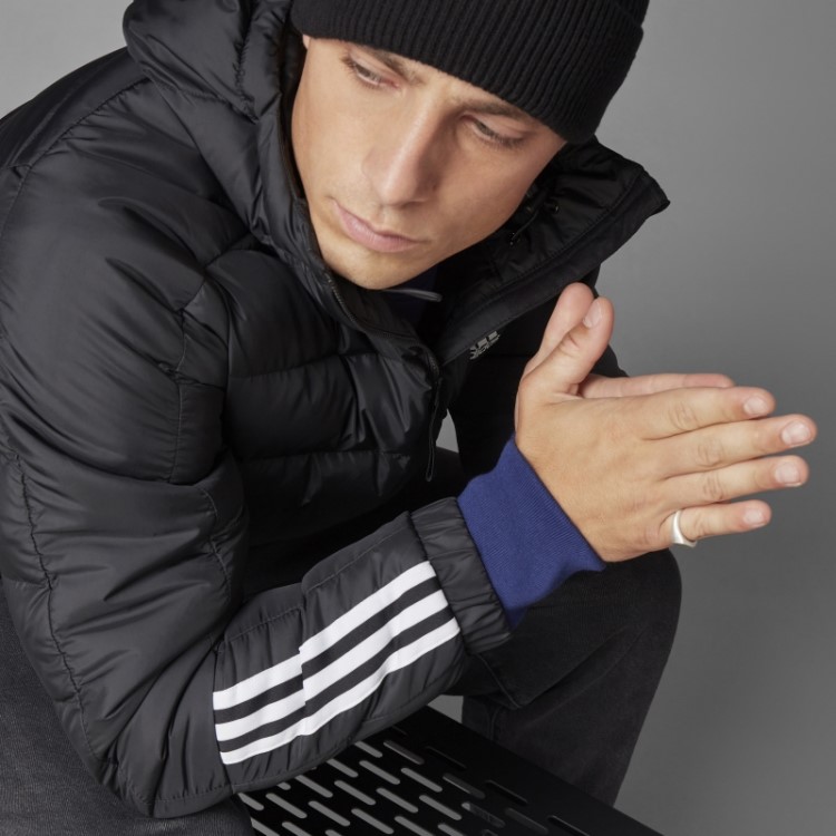 Itavic 3 Listras Jaqueta Com Capuz Peso Médio Adidas Preto